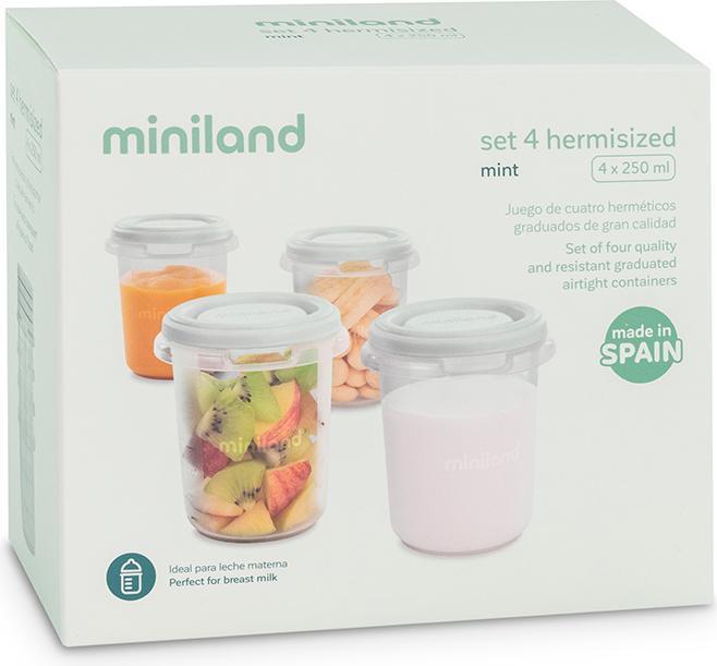 Produktbild Miniland SET 4 HERMISIZED MINT 250ML