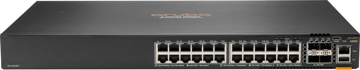 Produktbild HPE E Aruba 6200F Switch 4 SFP+ Ports, ACL, QoS, OSPF Routing, VSF Stacking, Analytics Engine, C (28 Ports)