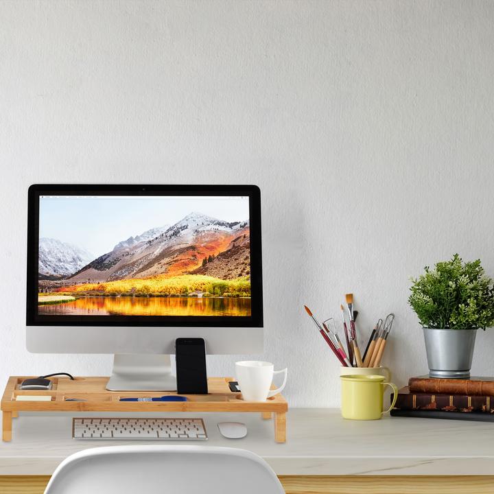 Actual product image Relaxdays Monitor Stand with 8 Compartments