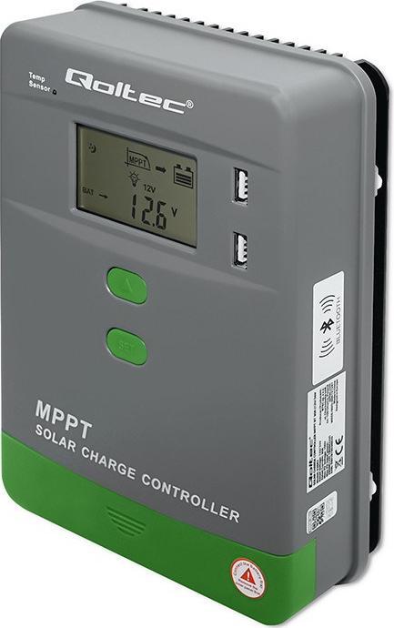 Actual product image Qoltec Solar-Laderegler MPPT mit Temp. Sensor