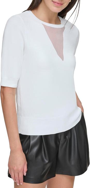 Actual product image DKNY Ribbed Trim Pullover Top (M)