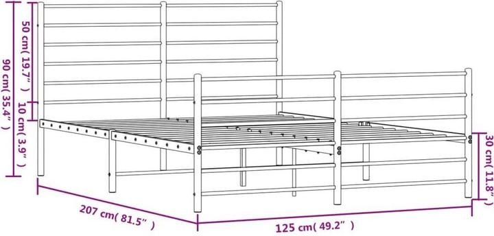 Image du produit vidaXL Bettgestell (120 x 200 cm)