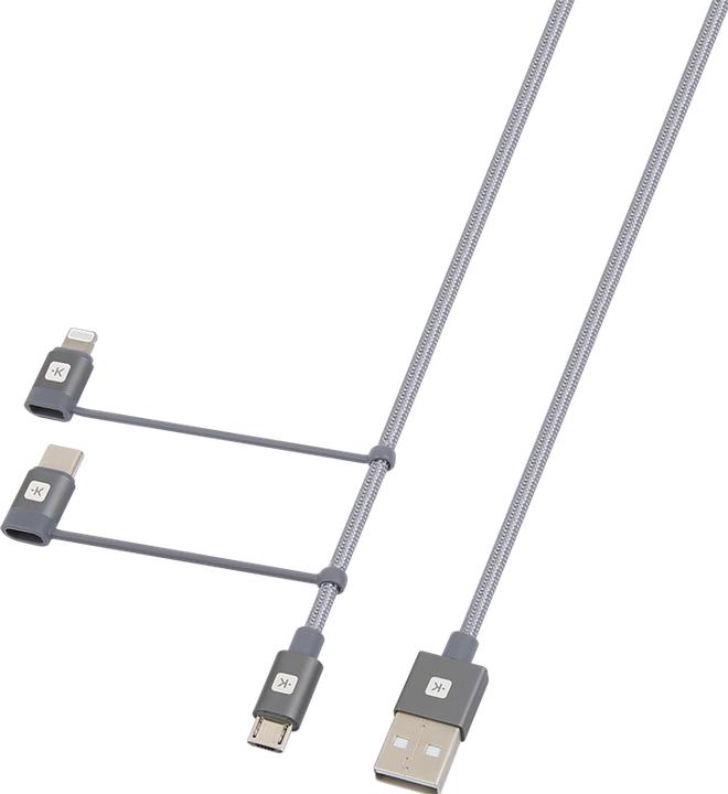 Actual product image Skross USB Charge and Sync Cable 3in1 Cable (1.20 m, USB 2.0, 36 W)