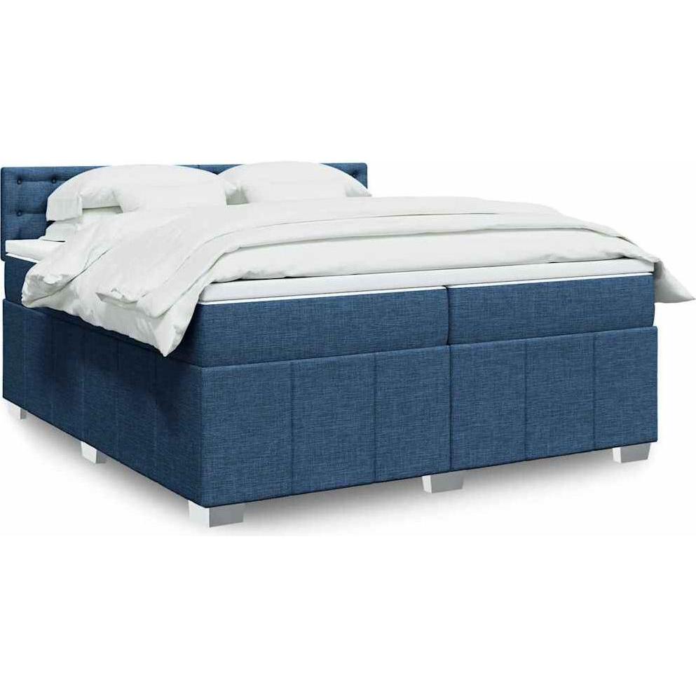 VidaXL, Bett, Bo x springbett mit Matratze 200 x 200 cm Stoff (200 x 200 cm)