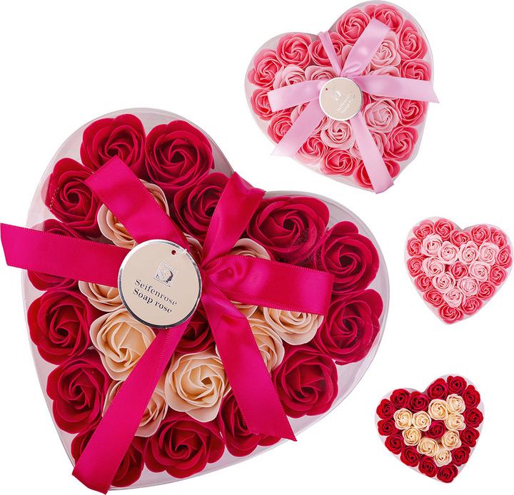 Actual product image Accentra Bath roses in gift box heart, 24 x 4g, 2 colour combinations assorted, PU 10