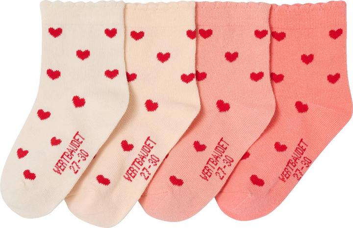 Produktbild Vertbaudet 4er-Pack Mädchen Socken mit Herzmotiv (4er Pack, 35 - 38)