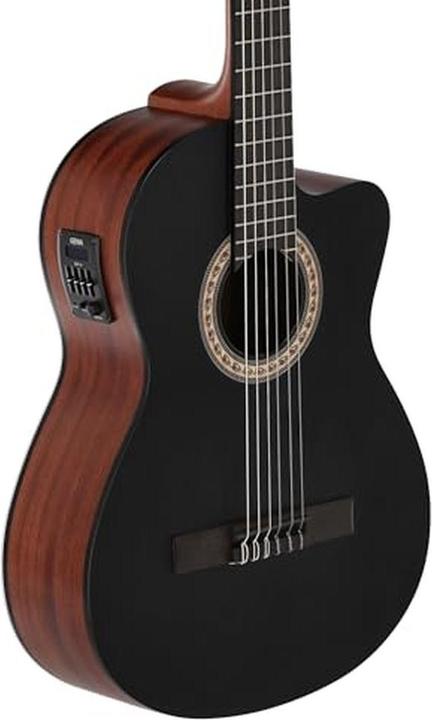 Image du produit Manuel Rodriguez Électro-acoustique cutaway, son chaud et riche, pour débutants et confirmés (Guitare acoustique, Dos : acajou sapelli, Cordes : Hannabach 600HT, Lame supérieure : épicéa massif, Cou : Okoumé)