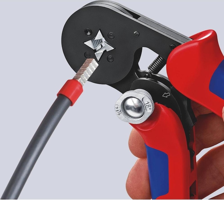 Actual product image Knipex Self-Adjusting Crimping Pliers for wire ferrules (180 mm)