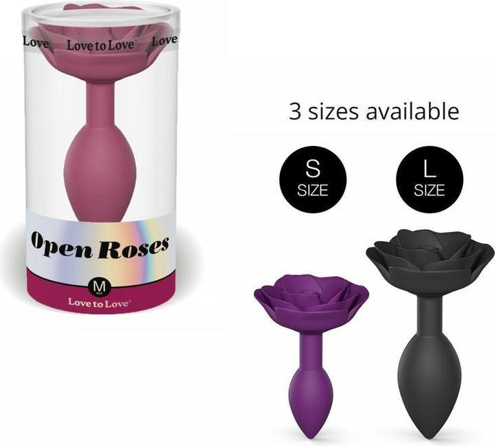 Actual product image Love to Love Anal plug open Rose Purple