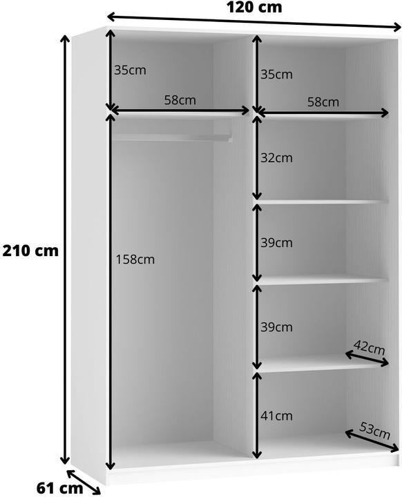 Produktbild Helvetia Möbel Beta (61 x 120 x 210 cm)