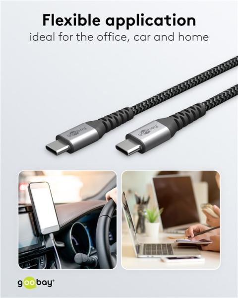 Productafbeelding Goobay USB C — USB C (2 m, USB 2.0, 60 W)