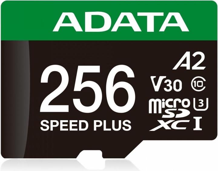 Actual product image Adata microSD 256GB Speed Plus UHS-I U3 + adapter (256 GB, microSDXC, U3, UHS-I)