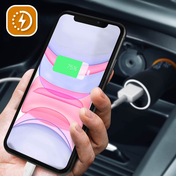 Image du produit prio Chargeur allume-cigare 4.8 USB/USB-C