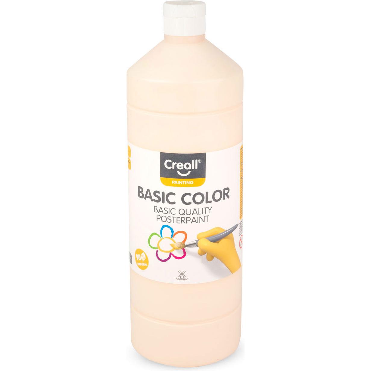 Creall, Künstlerfarbe + Bastelfarbe, Schoolverf Perzik, 1 liter (Pfirsichfarbene Gouache, 1000 ml)