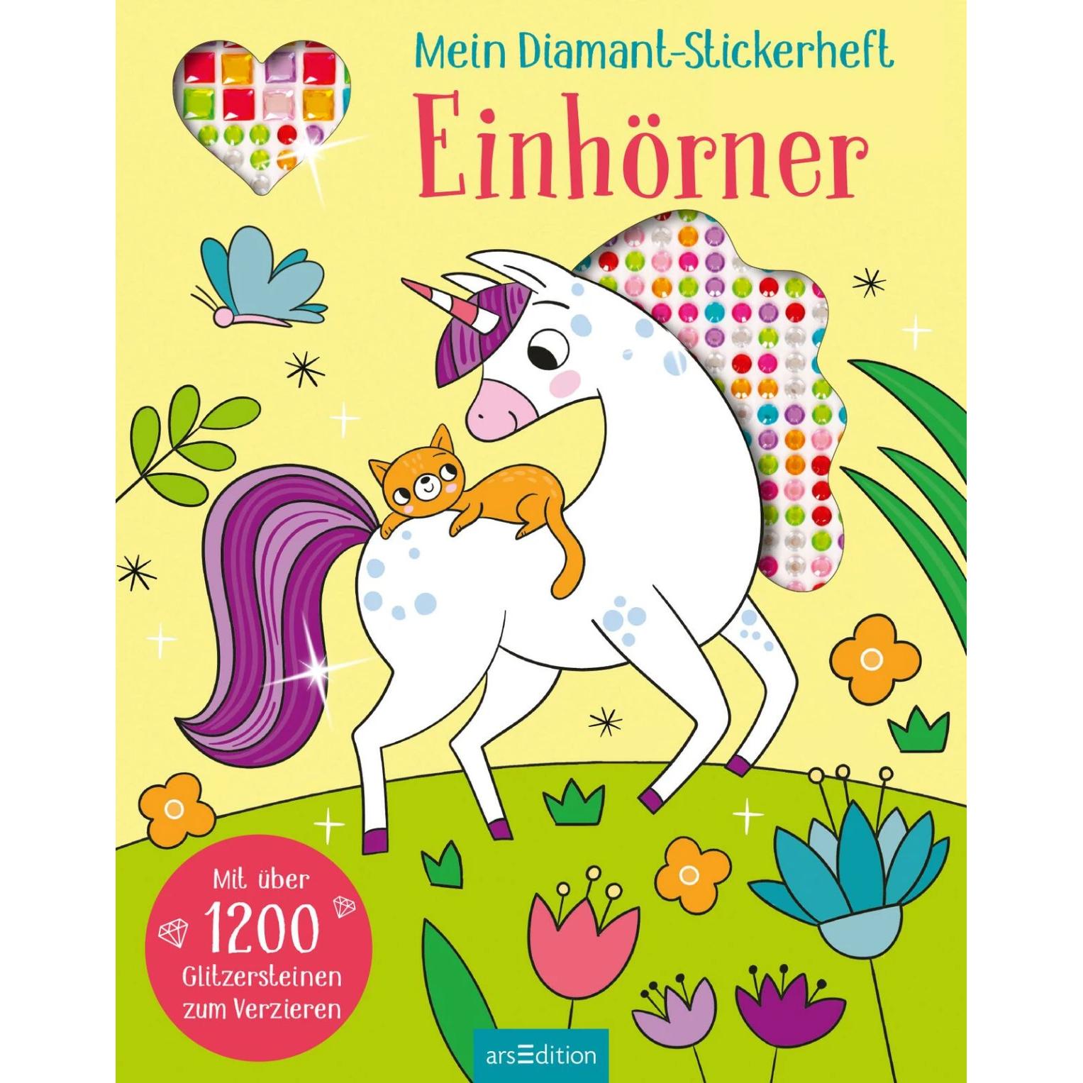 Ars Edition, Sticker, Mein Diamant-Stickerheft – Einhörner