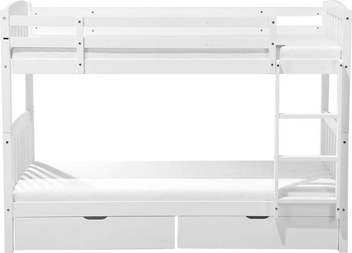 Actual product image Beliani Wooden loft bed with bed base white 90 x 200 cm REVIN (90 x 200 cm)