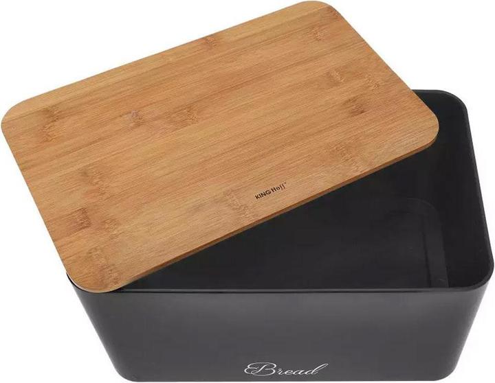 Produktbild Kinghoff King Hoff Bamboo Steel Bread Box (KH-1586 ) (Bräter + Schmortopf, Edelstahl)