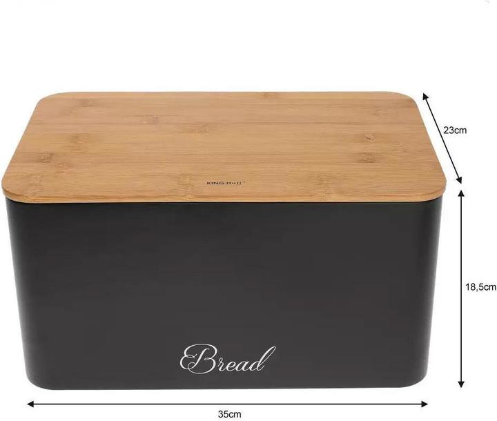 Produktbild Kinghoff King Hoff Bamboo Steel Bread Box (KH-1586 ) (Bräter + Schmortopf, Edelstahl)