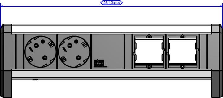 Image du produit Bachmann DESK 2x contact de protection (2x, CEE 7/3)