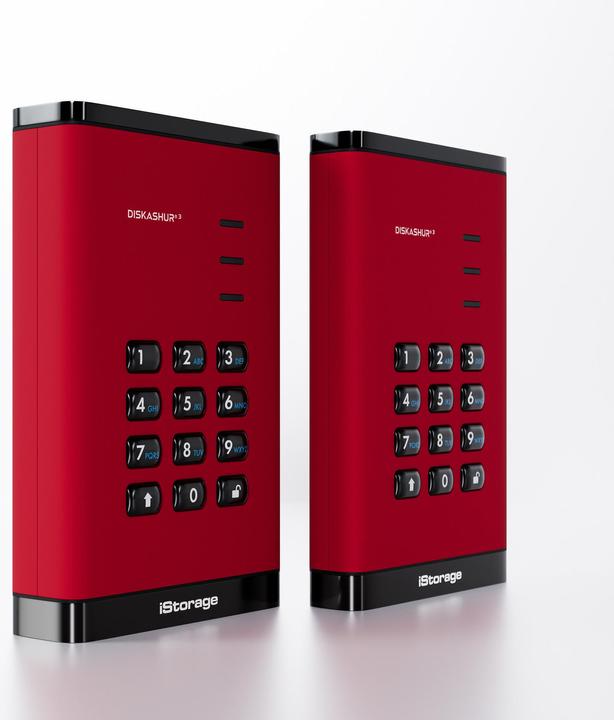 Productafbeelding iStorage schijfAshur3 SSD 2TB - Rood (2 TB)