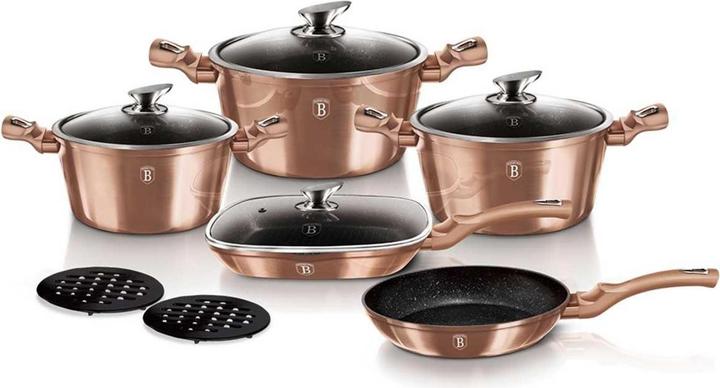 Actual product image BerlingerHaus Granite Pot Set Berlinger House (Frying pan, Cast aluminium, 20 x 10 cm)