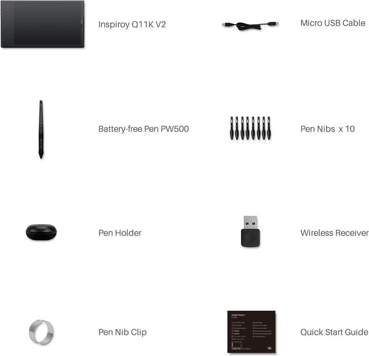 Produktbild Huion Graphics tablet Inspiroy Q11K V2 (5080 lpi)