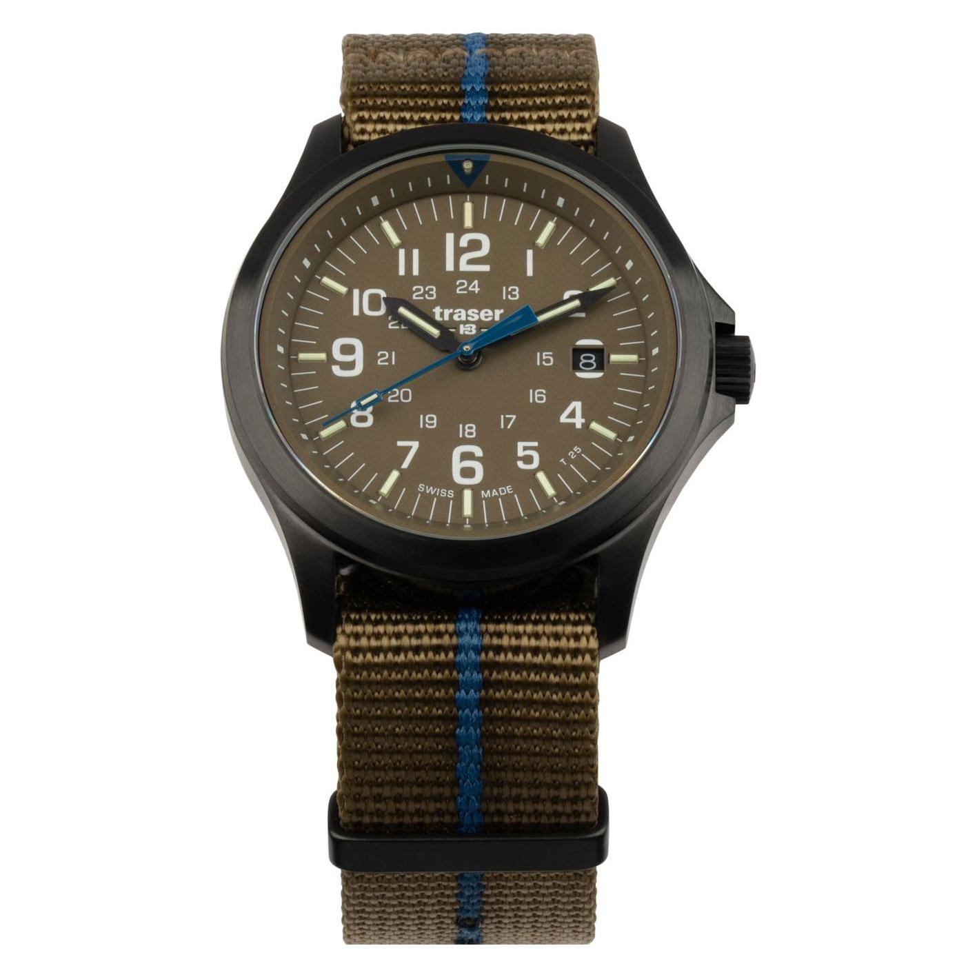 Traser, Armbanduhr, 111074, Braun, Blau, (42 mm)