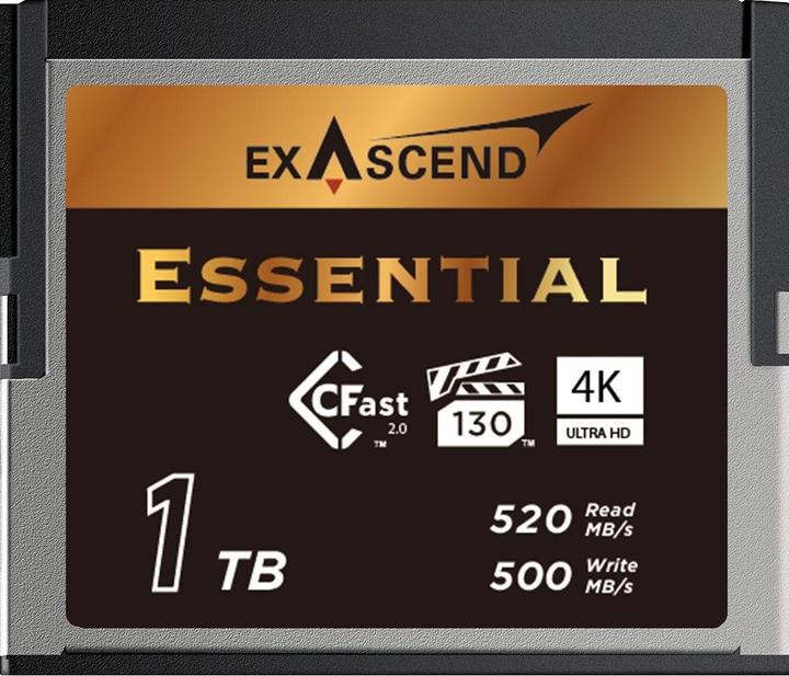 Productafbeelding Exascend CFast-kaart 2.0 1TB R550/W530 Essential Series (nieuw) (1000 GB, CFast 2.0)