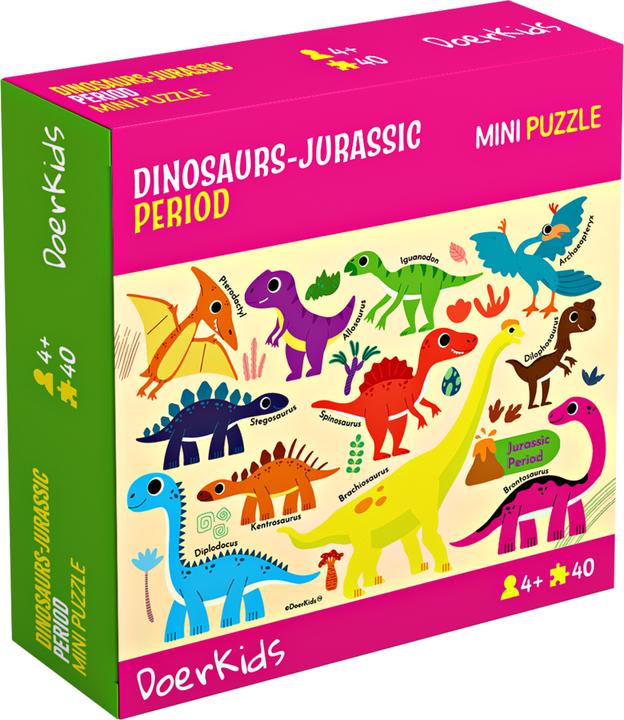 Produktbild DoerKids Mini Puzzle Dinosaurier - Jurazeit 40 Stk. (40 Teile)
