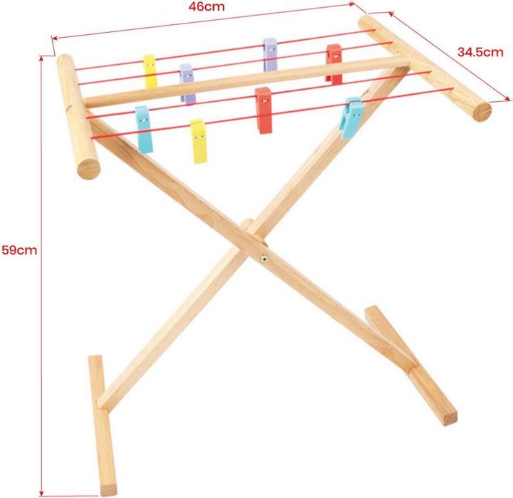 Produktbild Bigjigs Hölzerne Wäschetrockner