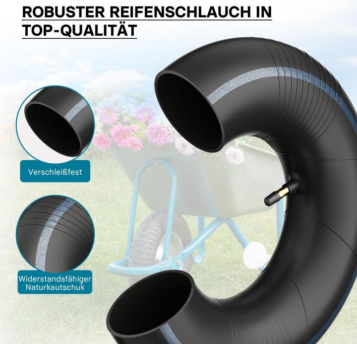 Actual product image Wiltec Inner tube for lawn mower tyre 13x5.00-8 with straight valve stem garden tractor (Lawn mower, Garden machinery spare parts)