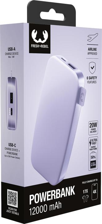 Produktbild Fresh'N Rebel Powerbank (12000 mAh, 20 W, 44.40 Wh)