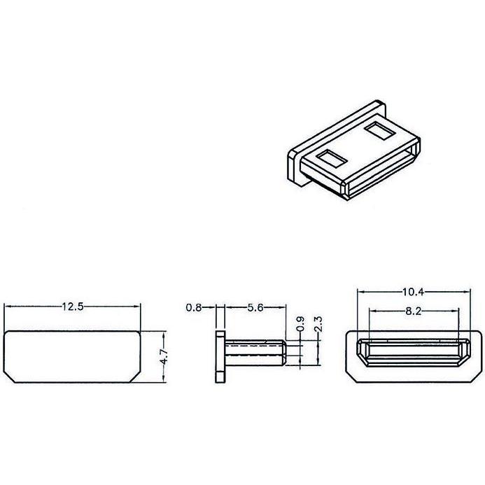 Thumbnail - Delock Mini-HDMI Staubschutz, 10 Stück (Mini HDMI, 1.25 cm), Data + Video Adapter, Schwarz