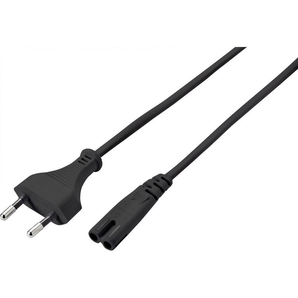 Sygonix SY-5043508 Strom Anschlusskabel Schwarz 5.00 m (5 m), Stromkabel