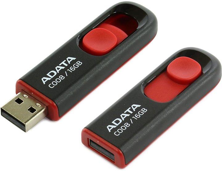 Immagine prodotto Adata Chiavetta USB 2.0 Stick C008 Nero/Rosso 16GB (16 GB, USB-A)
