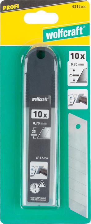 Actual product image wolfcraft wolfcraft 10 Abbrechklingen 0,7x25mm (Replacement blade)