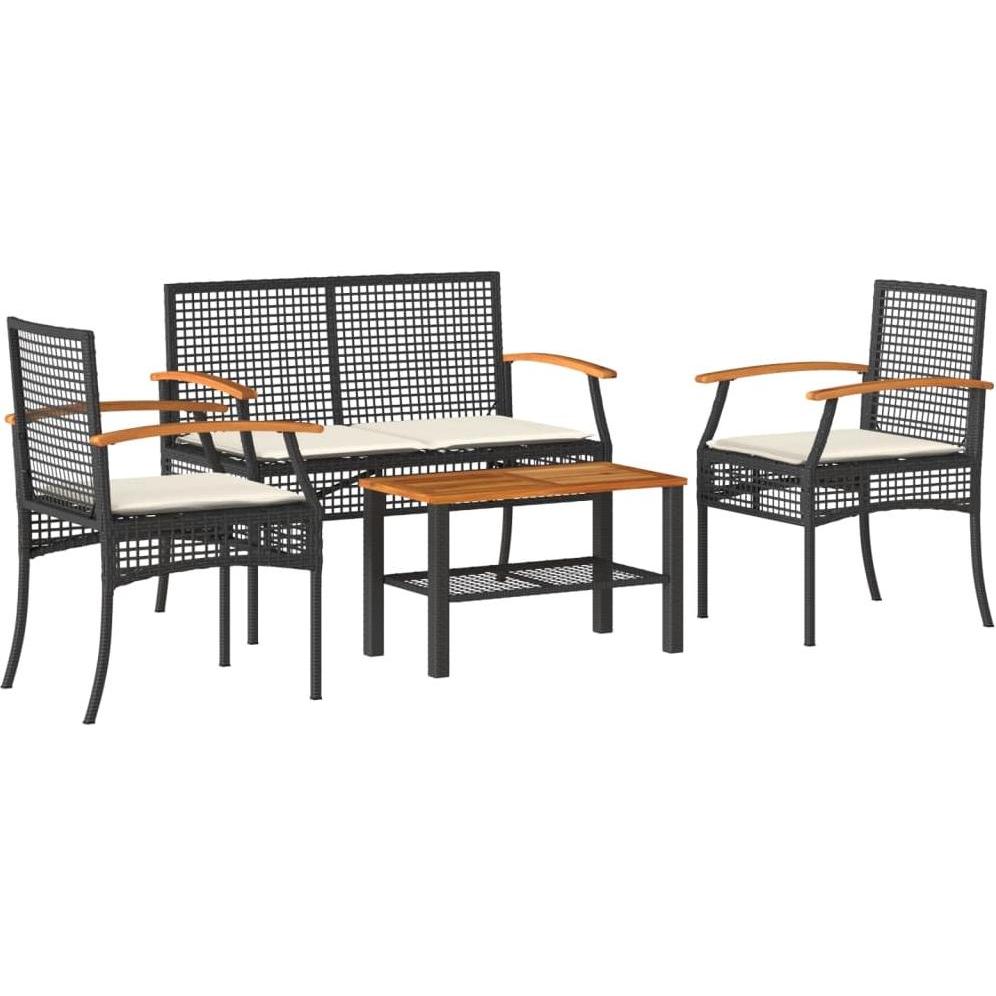 VidaXL, Gartenlounge, 10-tlg. Garten-Lounge-Set mit Kissen