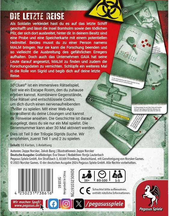 Immagine prodotto Pegasus 50 Indizi - Il viaggio finale (La ricerca di Sigrid, parte 3 di 3) (Tedesco)