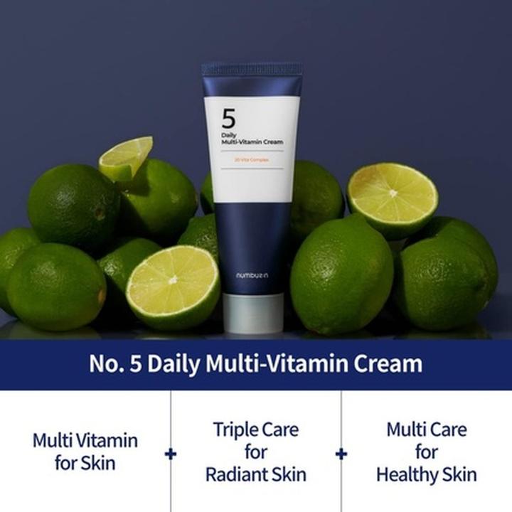 Actual product image Numbuzin No.5 Daily Multi-Vitamin Cream 2.02oz 60ml with Vitamin C and Panthenol (60 ml, Day cream)