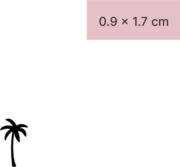 Produktbild minink Temporäres Tattoo – Kleine ausgefüllte Palme