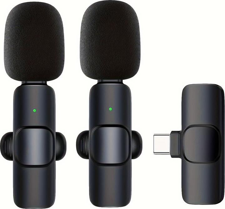 Produktbild PhoneLook Kabelloses Bluetooth USB-C Lavalier-Mikrofon Set