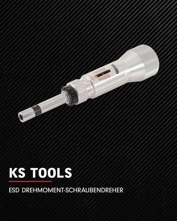 Produktbild KS Tools 1/4" ESD-Drehmomentschraubendreher Mikrometerskala, Skale (mech.), 40-300 cNm (1/4", 40 - 300 Nm)