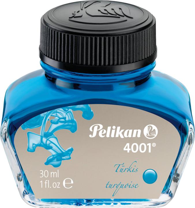 Actual product image Pelikan Ink glass 4001 (1 Piece, Turquoise)