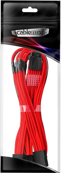 Image du produit CableMod Pro ModMesh 12VHPWR vers 3x PCI-e Extension - 45cm, rouge