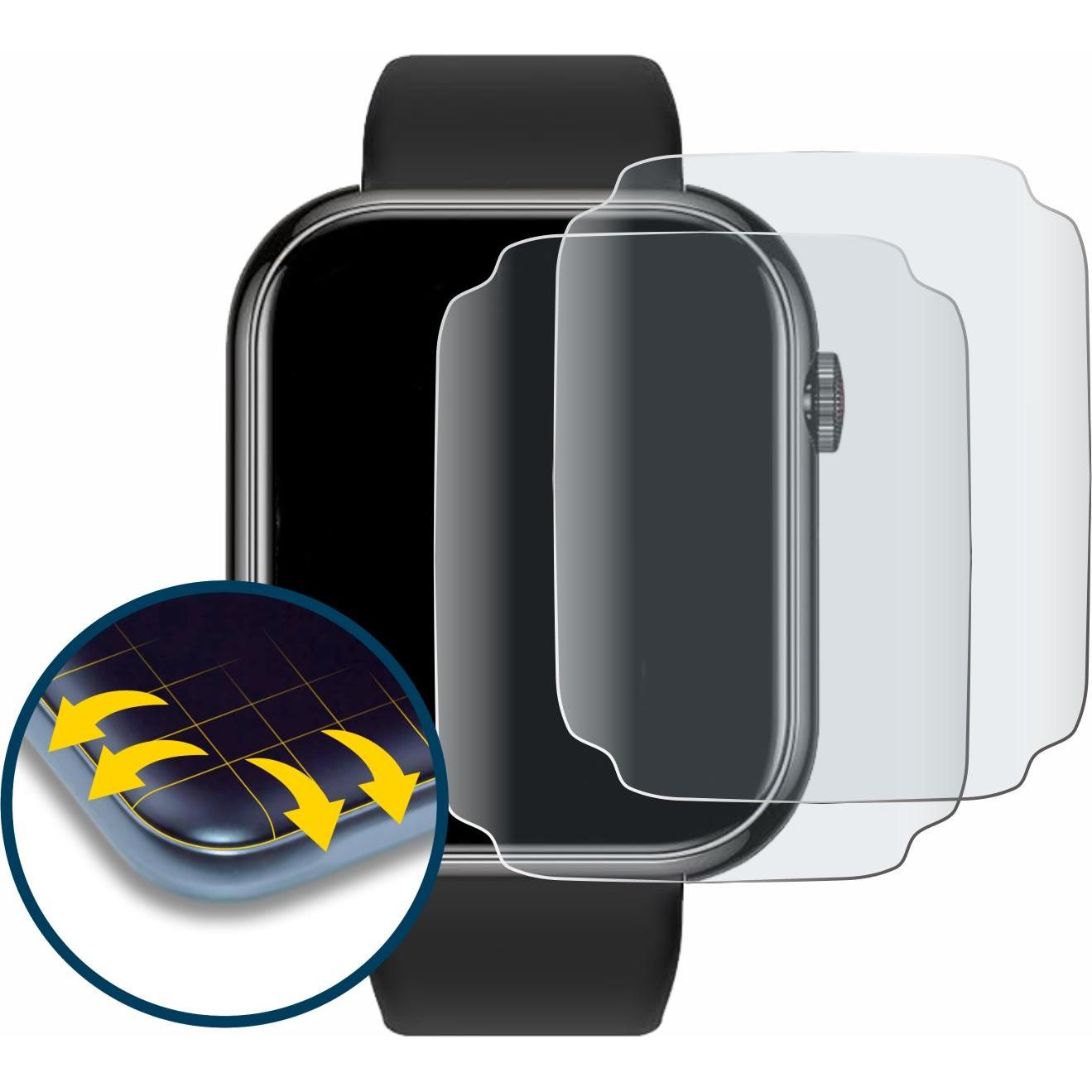 Thumbnail - BROTECT Fullscreen Schutzfolie Displayschutz Folie Matt Entspiegelungsfolie, Smartwatch Schutzfolie, Grau