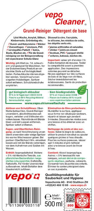 Actual product image Vepocleaner Basic cleaner