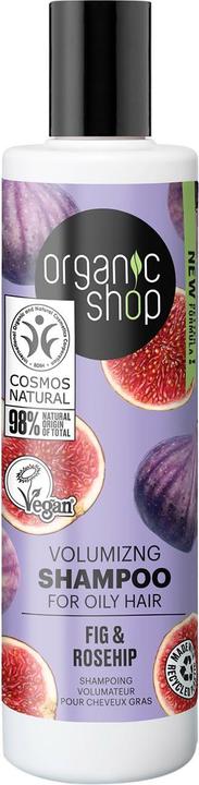 Organic Shop Volumizing Shampoo for Oily Hair Fig and Rosehip 280ml (280 ml, Liquid shampoo)
