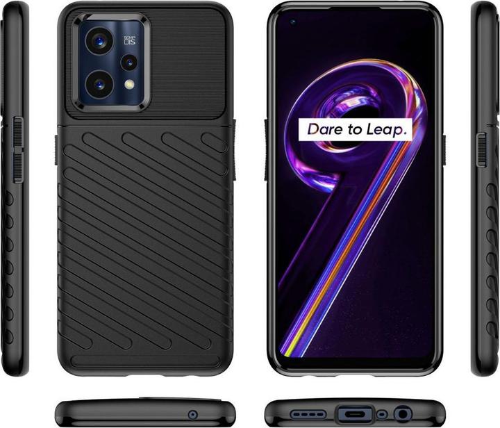 Productafbeelding Hurtel Thunder Case Flexibele gepantserde hoes voor Realme 9 Pro + (9 Pro Plus) zwart (Realme 9 Pro Plus)