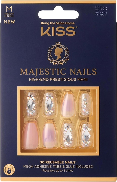 Produktbild Herba Kiss Majestic Nails - In A Crown (Kunstnägel, Transparent, Rosa)