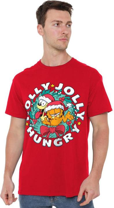 Produktbild Garfield Holly Jolly Hungry TShirt weihnachtliches Design (M)